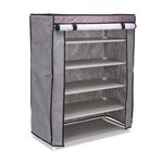 5Tier Shoe Rack 60*30*80Cm Grey image number 1