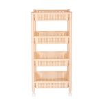 Kitchen Trolley Plastic 4 Layer Beige Color image number 1