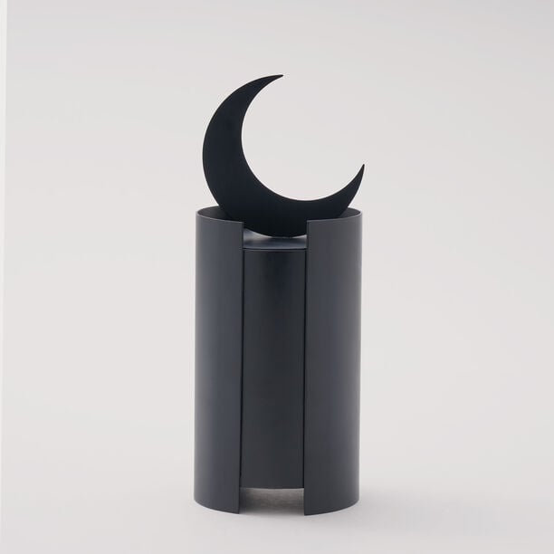 Homez Qamar Collection Candle Holder, Black, 9*9*25 Cm image number 0