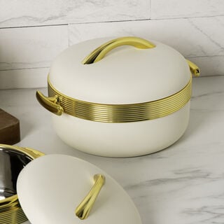 بنتولا طقم سخان طعام ستانلس ستيل 3 قطع، بيج