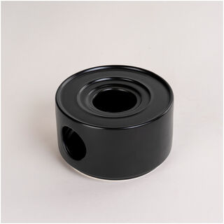 Dallaty black porcelain English tea pot and warmer