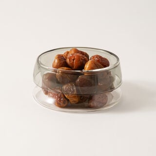 دلتي صحن تمر رمادي 12.5*6 سم