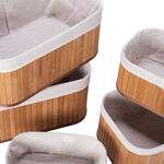 5 Pcs Bamboo Basket Set Natural image number 4