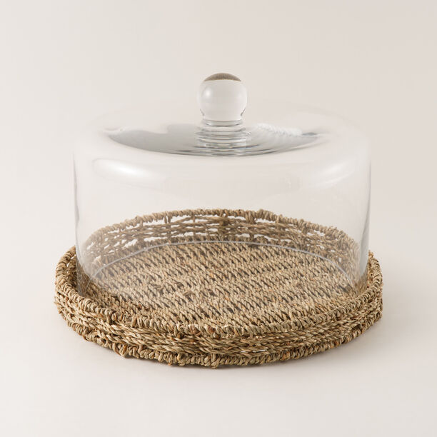 La Mesa Cake Stand Large Rattan H:20Cm T:28Cm D: 31Cm image number 1