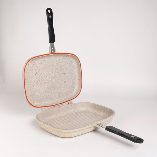 Alberto 36Cm Double Fry Pan Cream Granite image number 0