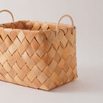 Homez rattan storage basket, beige 27.5*20.5*20 image number 2