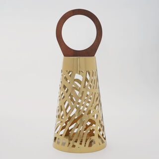 Homez Zahra Collection Lantern, Gold, 21.5*21.5*53 Cm