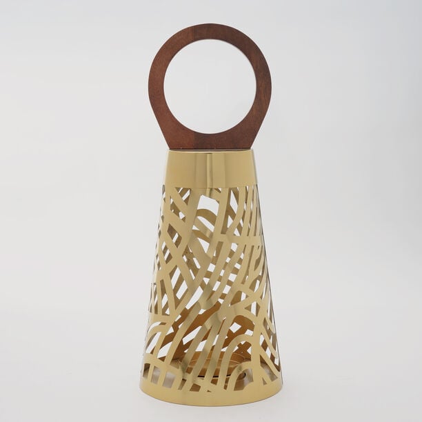 Homez Zahra Collection Lantern, Gold, 21.5*21.5*53 Cm image number 0