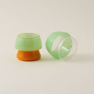 Dallaty 6Pcs Glass Saudi Coffee Cup Set, Green