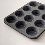 Alberto 12 cups carbon steel muffin pan 3.2*26.5*35cm, grey image number 1