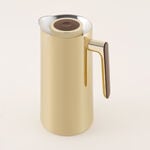 Dallaty 1L champagne gold steel vacuum flask with wooden handle image number 1