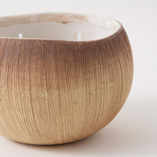 Homez Ceramic Candle 12*12*7.7Cm, Beige