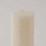 Homez soya wax elegant candle, white 7*7*15cm image number 2