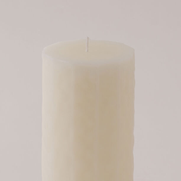 Homez soya wax elegant candle, white 7*7*15cm image number 2