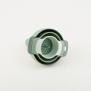 Alberto plastic funnel set with filter, green12.6*10*11cm