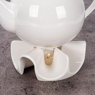 Pot Warmer Porcelain Arch White