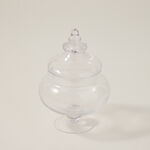 Alberto transparent glass candy jar with lid & base image number 1