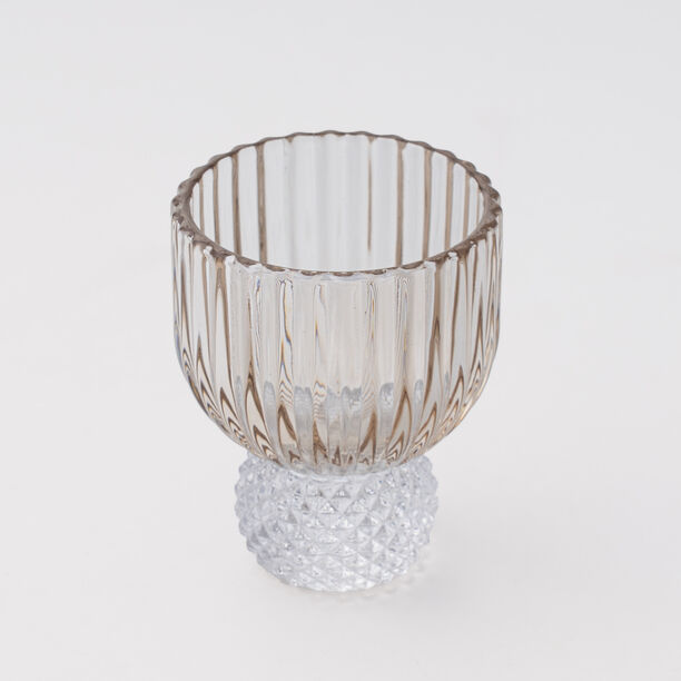 طقم أوعية حلوى لا ميسا زجاج لون عسلي 4 قطع image number 2