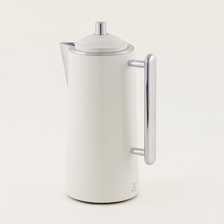 Dallaty 2Pieces Stainless Steel Thermos Set, White and Silver, 1L + 1L