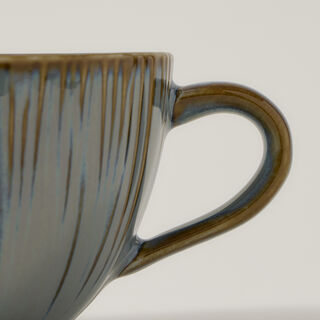 Green porcelain English coffee cups set 8 pcs