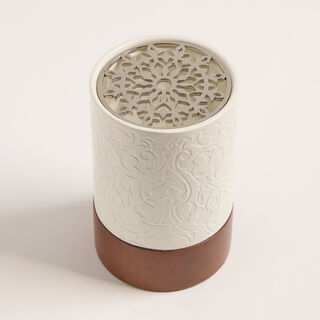 Bahja collection multicolored wood oud burner 9*9*14 cm