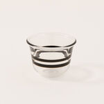 Dallaty 6pcs glass arabic coffee cups with black lines image number 2