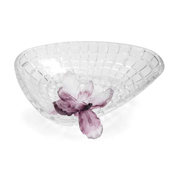 La Mesa Glass Bowl With Violet Crystal Flower 27 Cm image number 2