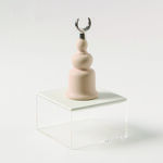 La Mesa light pink acrylic decorative box with silver crecent 12*12*23.3 image number 0