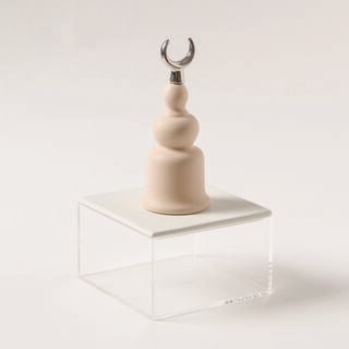 La Mesa light pink acrylic decorative box with silver crecent 12*12*23.3