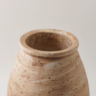 Homez resin decor vase beige 31.5*31.5*41.5 cm