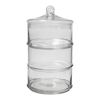 3 Layer Glass Candy Jar
