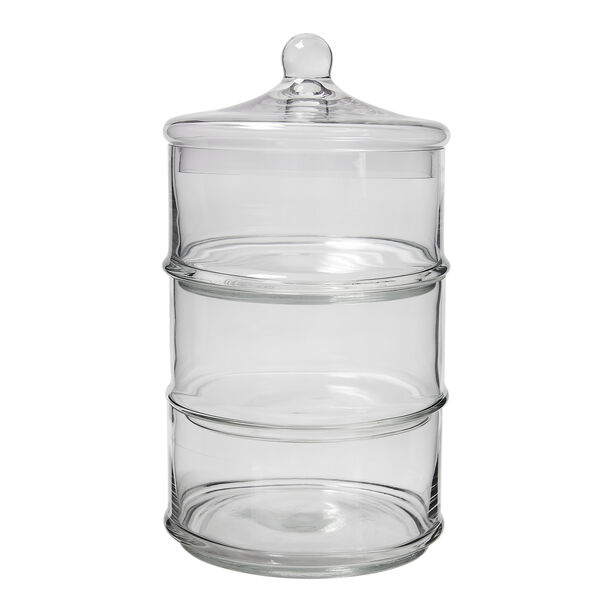 3 Layer Glass Candy Jar image number 1
