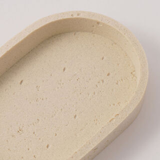 Homez polyresin soap dish, beige 13.5*9*2.5cm