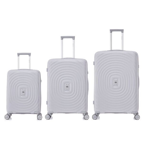 Travel vision durable PP 3 pcs luggage set, silver image number 5