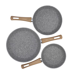 3 Piece Alberto Granite Fry Pan Set