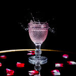 La Mesa 4 Piece Glass Stem Goblets Smoke Pink image number 0