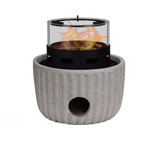 Homez Mgo And Glass Tabletop Firepit, 17.8*17.8 Cm image number 0