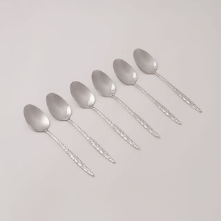 بنتولا طقم ملاعق عشاء ستانلس ستيل بلمعة مرآة 6 قطع 3 ملم