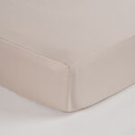 Boutique Blanche 300TC cotton fitted sheet 90*200cm, beige image number 0