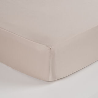 Boutique Blanche 300TC cotton fitted sheet 90*200cm, beige