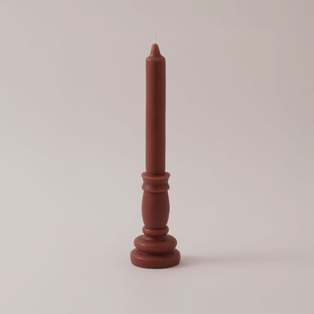 Homez Tower Wax Candle 6*30Cm, Brown image number 1