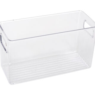 Transparent acrylic fridge storage basket 255*100*150mm