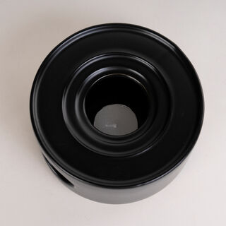 Dallaty black porcelain English tea pot and warmer