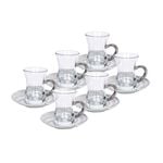La Mesa Arabic Tea 12 Pieces Set Grey Marble And Silver image number 0