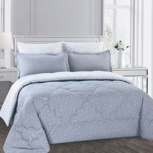 كوتاج طقم لحاف 3 قطع رمادي