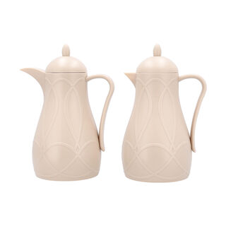 Dallaty beige plastic flask 1L 2 pcs