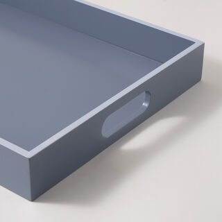 Dallaty Wood Rectangular Tray 50*35*6cm, Blue