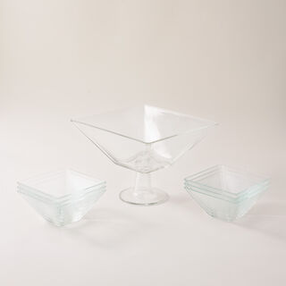 Borgonovo set for serving salads 7pcs 1*25 cm, 6*14cm transparent