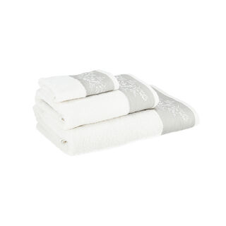 Elite Embroidered Border Hand Towel White 100% Cotton 50*100 cm