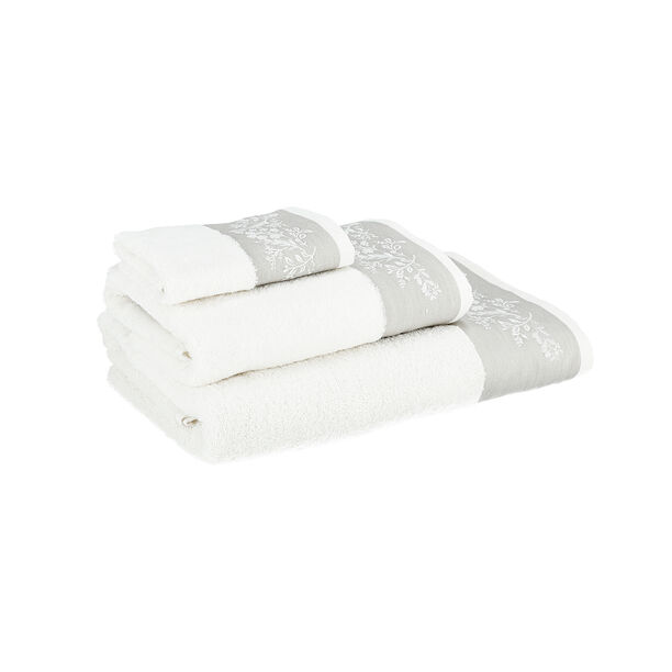 Elite Embroidered Border Hand Towel White 100% Cotton 50*100 cm image number 3